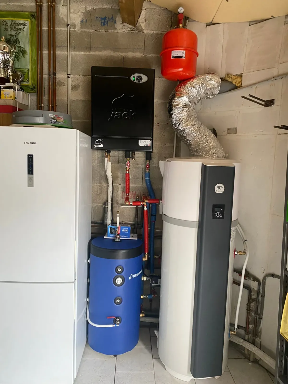 Chauffe-eau thermodynamique installé dans un cellier à Aix-en-Provence